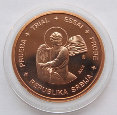 M409/ SERBIA ''5 EURO CENT '' 2004 ANIOŁ PRÓBA