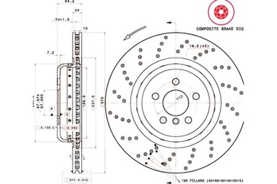 BREMBO ДИСКИ ТОРМОЗНЫЕ ТОРМОЗНЫЕ 2 ШТУКИ. ЗАД BMW 5 G30 F90 5 G31 6 GRAN TURISMO