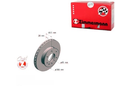 Zimmermann комплект диск тормозных zim, 400.6476 фото №1