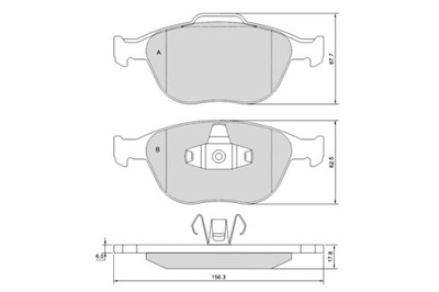Starline гальмівні колодки гальмівні ford focus tourneo connect kpl фото №1