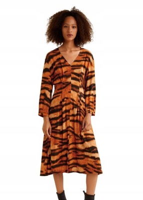 SUKIENKA ANIMAL PRINT__S A0152 MANGO__MQ7 MIDI