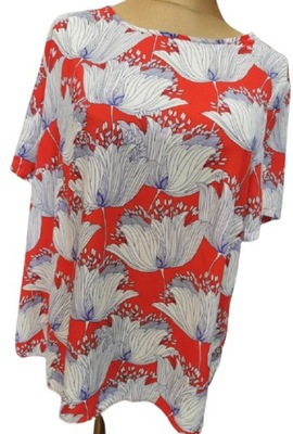 TU BLUZKA ZWIEWNA PRINT KWIATY PLUS SIZE 48