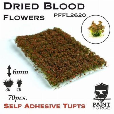 PAINT FORGE PFFL2620 Tuft 6mm Dried Blood Flowers (op. 70pcs) (Kępki kwiató