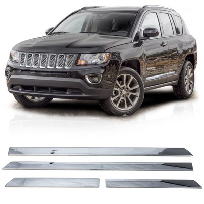 Jeep compass i 2007-2017 декоративные накладки дверь фото №1