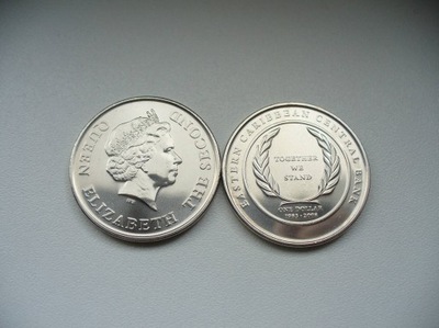 Wschodnie Karaiby 1 DOLLAR 2008.Central Bank KM#58_0085