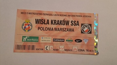 WISŁA KRAKÓW - POLONIA WARSZAWA 29-07-2001