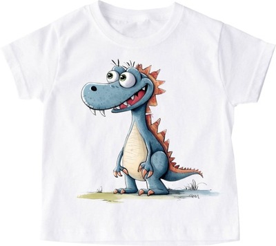 T-shirt koszulka dziecięca z dinozaurem roz 128