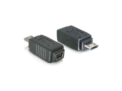 Adapter DELOCK 65063 (Mini USB F - Micro USB M; kolor czarny)