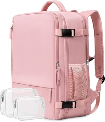 Różowy plecak szkolny Wodoodporne plecaki na co dzień dla kobiet podróżujących (40L)
