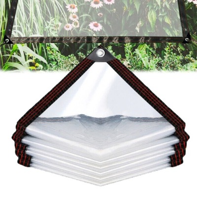 PLANDEKA PRZEZROCZYSTA NA TARAS ALTANĘ OGRODOOWA WODOODPORNA Z OCZKAMI