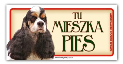 COCKER SPANIEL AMERYKAŃSKI tabliczka