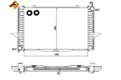Nrf 58342 радиатор, система охлаждение двигателя фото №1