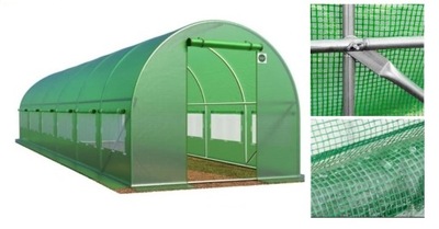 TUNEL FOLIOWY OGRODOWY SZKLARNIA 18m2 UV-4 6x3x2m