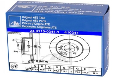 Ate 24.0110-0341.1 диск тормозная фото №1