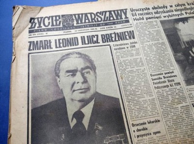 Zmarł Leonid Breżniew, Życie Warszawy 1982