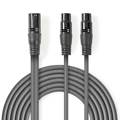 XLR wt - 2x gm 1.5m kabel mikrofonowy Nedis