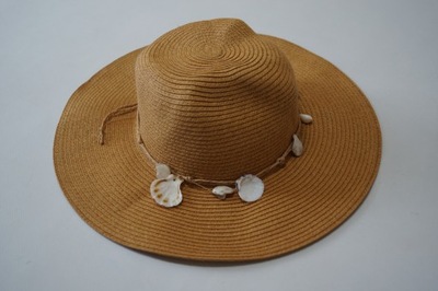 H&M kapelusz słomkowy muszle M 56
