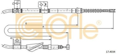 CABLE DE FRENADO HONDA ACCORD ROVER 600 IZQUIERDA MANUAL  