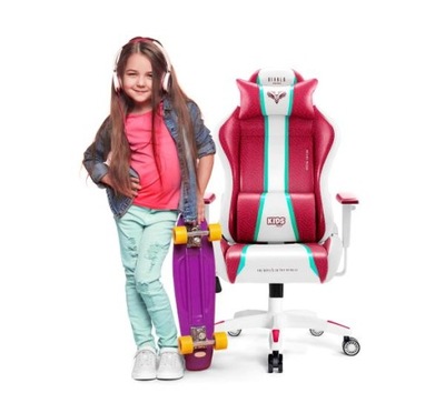 Fotel Diablo Chairs X-One 2.0 Kids Size Candy Rose