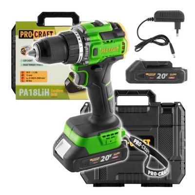 PROCRAFT PA18LIH-1B-C WIERTARKO-WKRETARKA 20V 80NM LED 2 BIEGI