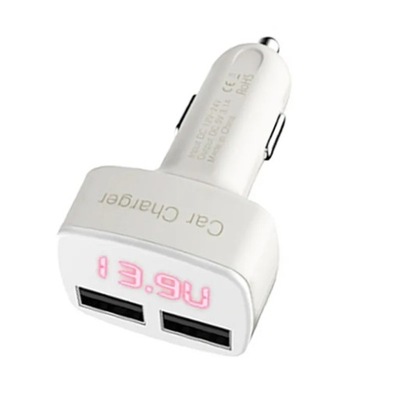 Car Charger Dual USB 3.1A 5V 4 in 1 LCD Display With Temperature/Vol~71035 