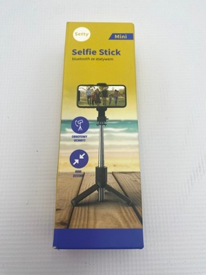 Setty Obrotowy Uchwyt Selfie Stick Mini Bluetooth Ze Statywem