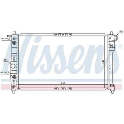 CHLODNICA, SISTEMA DE REFRIGERACIÓN DEL MOTOR NISSENS 616671  