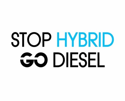 Naklejka Stop Hybrid Go Diesel