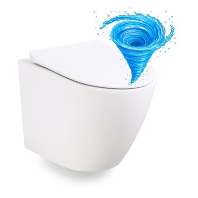 MISKA PODWIESZANA MUSZLA WC WISZĄCA MISA TORNADO + DESKA WOLNOOPADAJĄCA