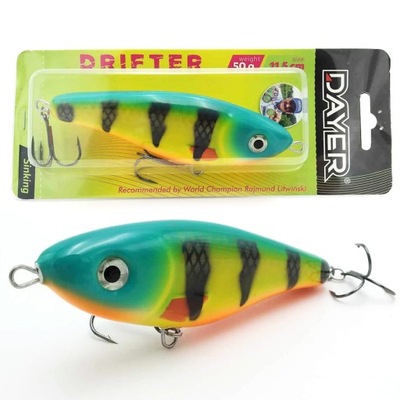 DAYER DRIFTER WOBLER JERK SLIDER 11,5CM 50G FLUO TIGER BLACK