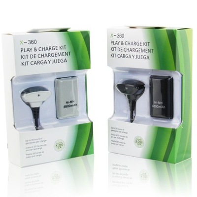 Bateria akumulator 4800 mAh kabel Xbox 360 Czarny