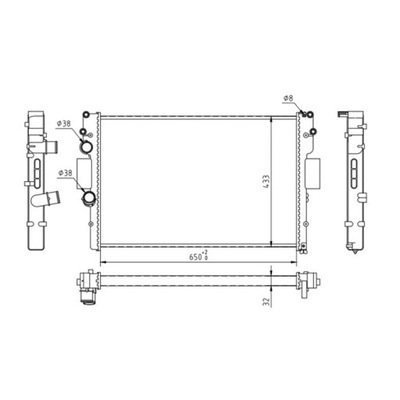 CHLODNICA, SISTEMA DE REFRIGERACIÓN DEL MOTOR HART 620 356  