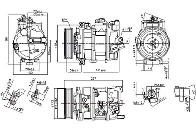 NISSENS КОМПРЕССОР КОНДИЦИОНЕРА VW JETTA IV 2.0 06.10-12.17