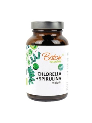 Chlorella spirulina BIO 300 tabletek 120 g (400 mg) Batom
