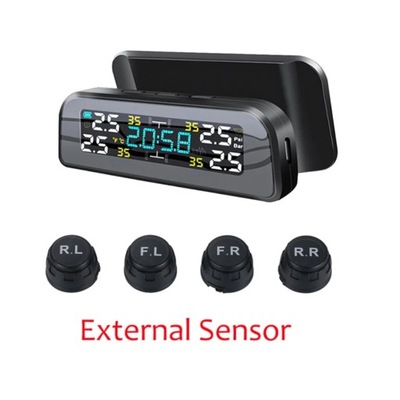 UNIVERSAL SMART TPMS CAR TIRE PRESSURE ALARM MONITOR SISTEMA 4SENSORS~6870  