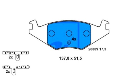 Гальмівні колодки гальмівні ate 191698151f 191698151 e a фото №1