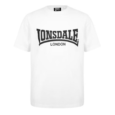 Lonsdale Essentials biała koszulka męska z logo, Rozmiar XXL