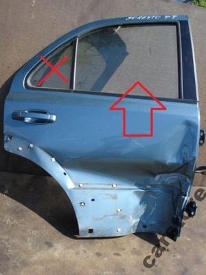 Kia sorento 02-09 стекло боковая дверь задняя правая фото №1