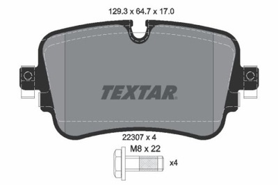 TEXTAR 2230701 ZAPATAS DE FRENADO  