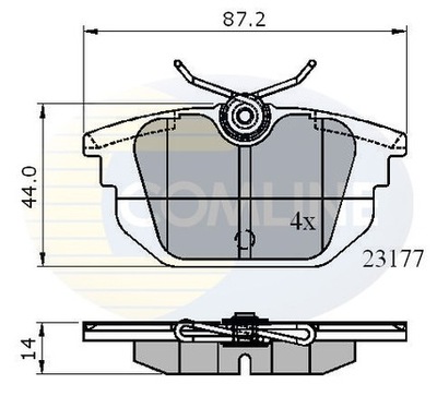 ZAPATAS DE FRENADO COMLINE (ODP.GDB1333) ALFA ROMEO/FIAT/LANCIA BRAVO/BRAVA  