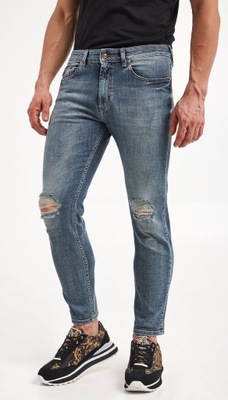 -70% VERSACE JEANS COUTURE 72GAB540 spodnie jeansy 34 SKINNY