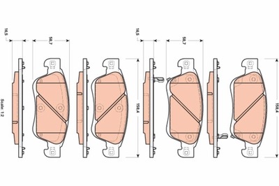 КОЛОДКИ ТОРМОЗНЫЕ INFINITI ПЕРЕД EX 35/37 08- GDB3503