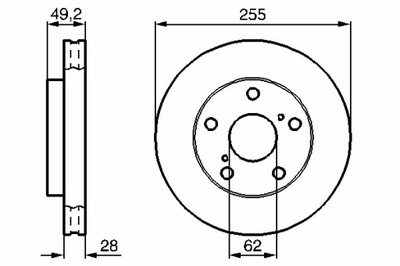 BOSCH DISCOS DE FRENADO 2SZT. PARTE DELANTERA TOYOTA CAMRY GAIA PICNIC 2.0 2.2  