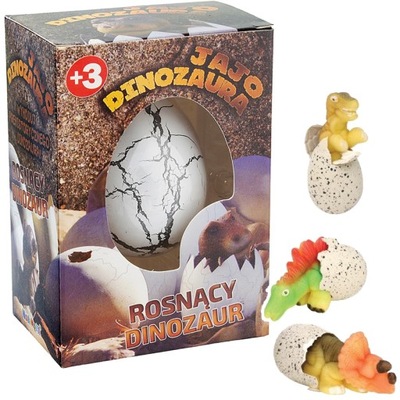 Dinosaurus vyliahnutý a rastúci z vajíčka vajce rastie