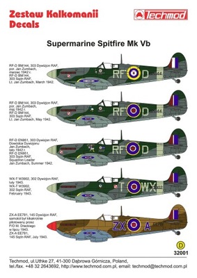 32001 Spitfire Mk VB pol. dywizjony