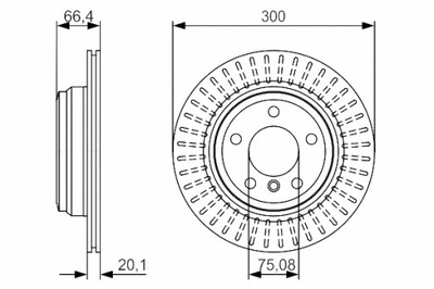 BOSCH DISKAI STABDŽIŲ 2SZT. GAL. BMW 3 E91 3 F30 F80 3 F31 3 GRAN 