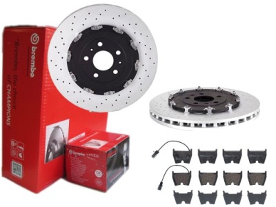 Тормозные диски тормозные колодки brembo перед audi a4 rs4 b7 365mm фото №1