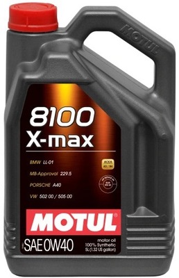Olej syntetyczny Motul 8100 X-max 0w40 5L 0-w40