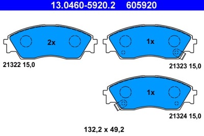 КОЛОДКИ ГАЛЬМІВНИЙ HONDA CIVIC 87-96