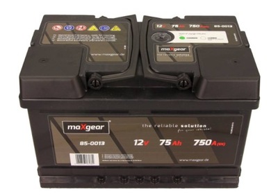 BATTERY ROZRUCHOWY MAXGEAR 75AH 750A HIGH START  